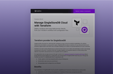 Manage SingleStore Helios with Terraform - SingleStore